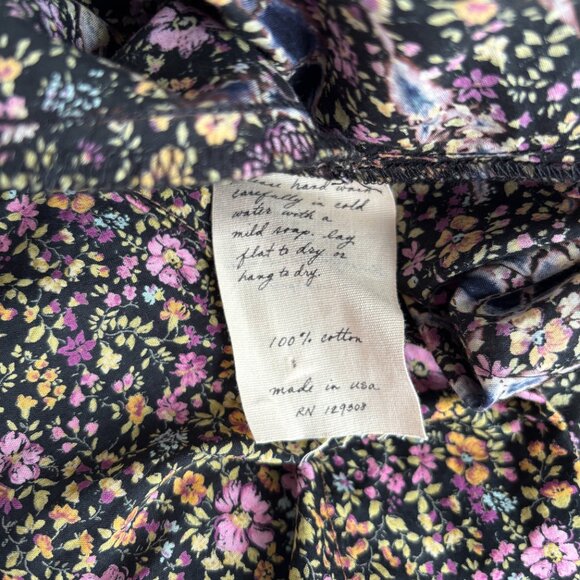 NWOT! Raquel Allegra Cotton Harmony Dress in Black Floral - 0 - Picture 9 of 9